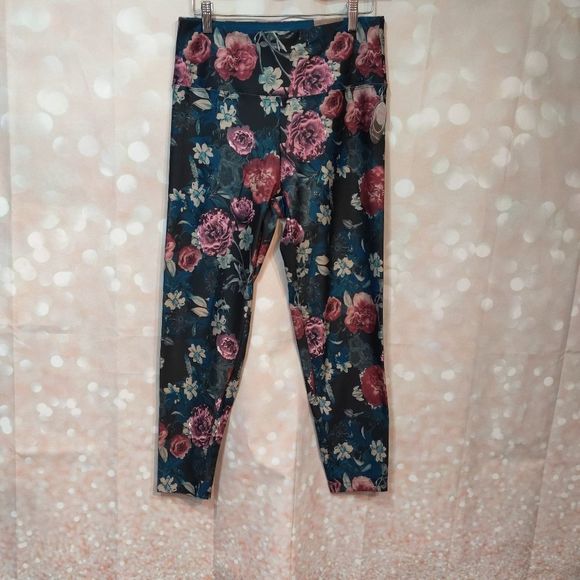 Bally Blue Ivy Floral Slimtek Ankle Leggings NWT - Picture 4 of 8